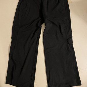 Adidas Pants Women's Sz 2X Plus Black High-Rise Straight-Leg Ships Fast!